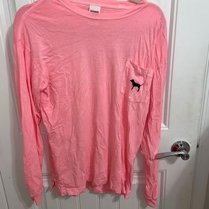 Pink campus long sleeve top